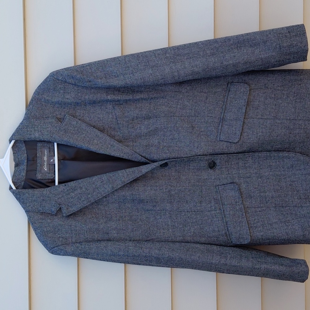 EDDIE BAUER Women's Black & Gray Wool Blend Blazer - T20